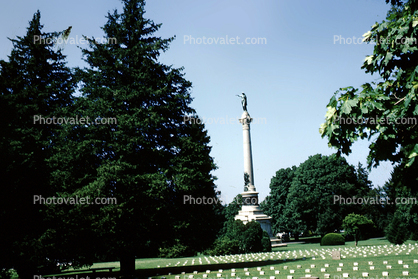 Statue, Graveyard, Monument, Gettysburg