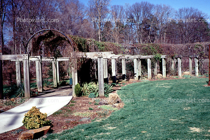 trellis, path, footpath, garden, lawn, Greensboro