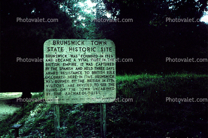 Brunswick Town State Historic Site, Sign