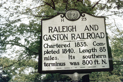 Raleigh and Gaston Railroad, Raleigh