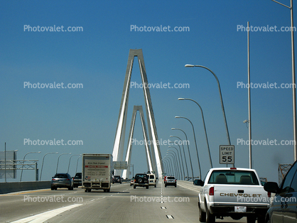The Arthur Ravenel Jr. Bridge, U.S. Route-17, Cable-stayed bridge, Cooper River, Car, Automobile, Vehicle