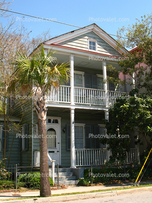Home, house, building, balcony, Charleston