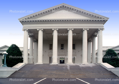 Virginia State Capitol Building, Building, Steps, Stairs, Columns, Capitol Square, Richmond