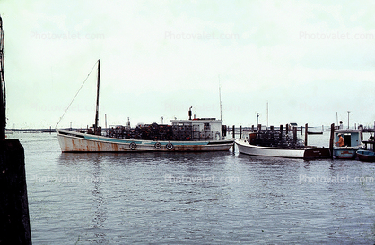 Tangiers Island, Crabbing Boats, Harbor, Docks, July 1974, 1970s