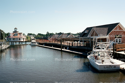 Marina, docks, buildings, Smithfield