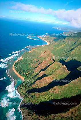 shoreline, coast, coastal, coastline, waves, Pacific Ocean, Kauai