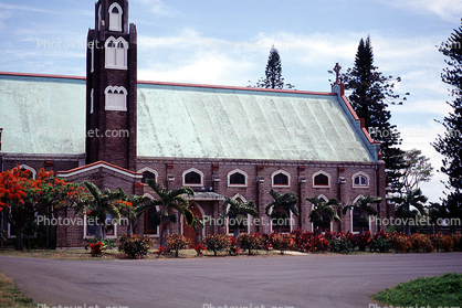 Holy Rosary Church building, Catholic Church, landmark, Paia, Maui