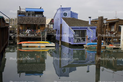 Houseboat, Sausalito, Dock, Harbor