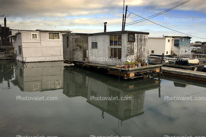 Houseboat, Sausalito, Dock, Harbor