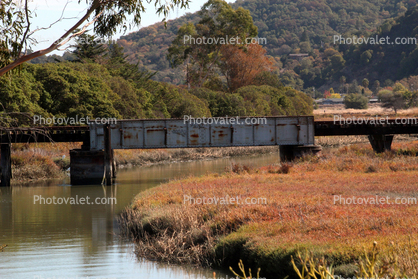 Railroad Bridge at Gallinas Creek, Marin County