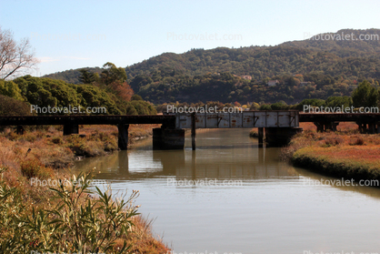 Railroad Bridge at Gallinas Creek, Marin County