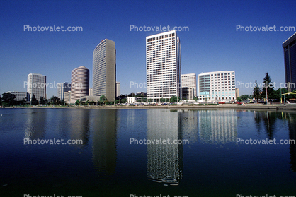 Cityscape, Skyline, Buildings, Skyscrapers, Lake Merritt, Downtown Oakland