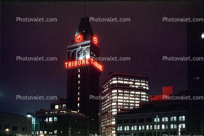 Oakland Tribune Tower, building, highrise, clock