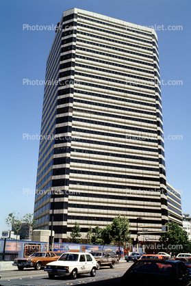 Office building, highrise, cars