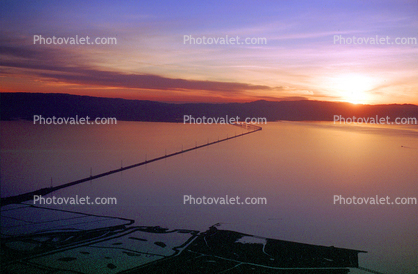San Mateo Hayward Bridge, sunset