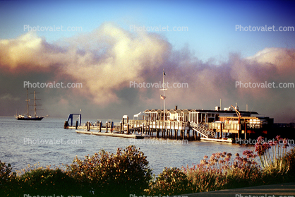 Dock, Pier, Fog, Sausalito