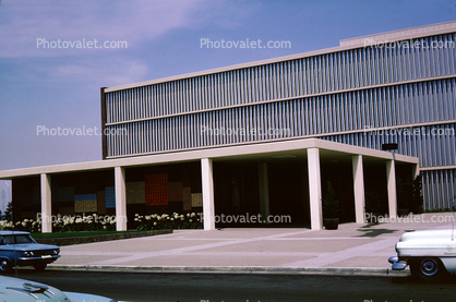 Building, cars, Downtown San Jose, June 1965, 1960s