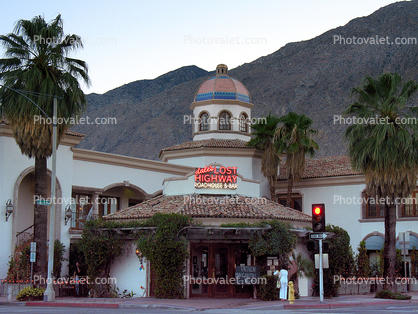 Dale's Lost Highway Bar Restaurant & Patio Lounge, tower, dome, Palm Springs