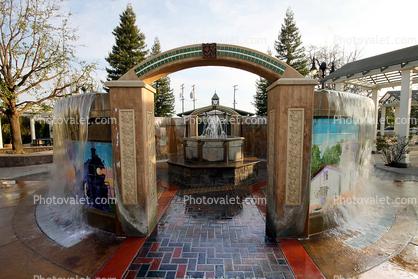 Water Fountain, aquatics, Downtown, Shafter, Kern County