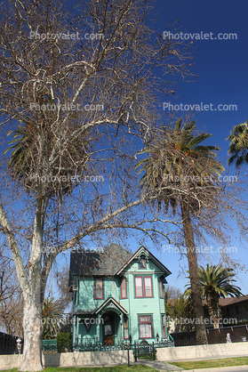 Home, House, Residence, Tree, Hanford, Kings County