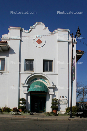 400, Lemoore Flower Shop, awning, arch, building