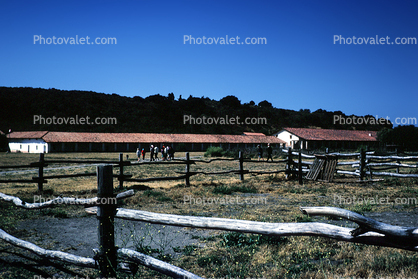Fence, Buildings, La Purisma State Historical Park, Lompoc