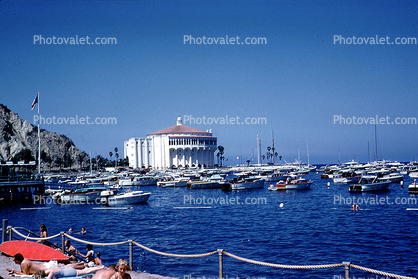 The Casino, Avalon Harbor, Catalina Island, 1960s, Harbor