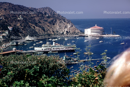 The Casino, SS-Catalina, Avalon Harbor, Pier, Catalina Island, 1960s, Harbor