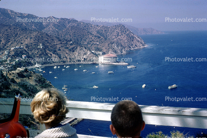 The Casino, Pier, Avalon Harbor, Catalina Island, 1960s, Harbor