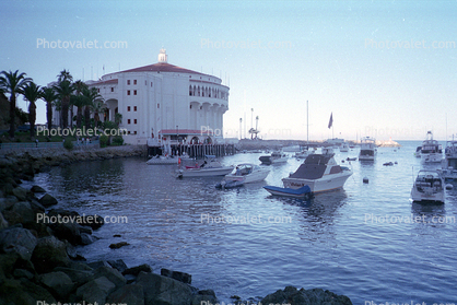 the Casino, Avalon Harbor, Catalina Island, 1960s, Harbor