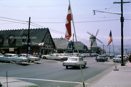 Birkholms Bakery, Windmill, Cars, Mission Road, December 1964, 1960s