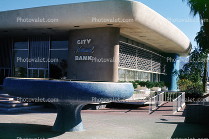City National Bank Building, downtown, Palm Springs, December 1963, 1960s