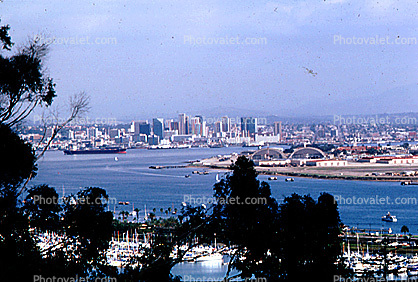 North Island, Coronado, Bay, Skyline, 1970, 1970s