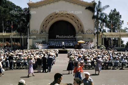 Arch, Amphitheater, Performance, People, Balboa Park, outdoor, outside, audience