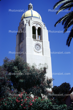 California Bell Tower, Balboa Park, outdoor clock, outside, exterior, building