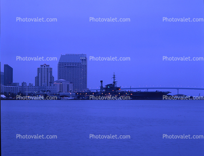 San Diego Skyline, USS Midway (CVB-41)