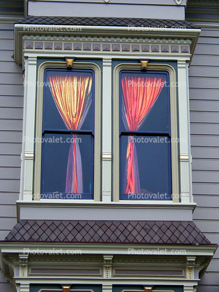 Window, glass, pane, frame, curtains, Western Addition, building, detail