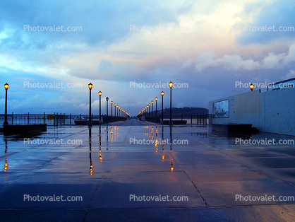 Pier-7 San Francisco, The Embarcadero, Night, Nightime, Water, Twilight, Dusk, Dawn