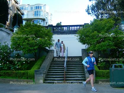 Lyon Street, steps, stairs, runner, gardens, Pacific Heights, Pacific-Heights