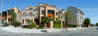 Pacific Heights Houses Panorama, Pacific-Heights