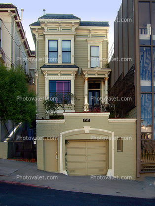 Garage Door, Home, House, Victorian, Pacific Heights, Pacific-Heights