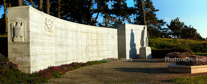 World War II Memorial, Presidio, Panorama, Curved Wall