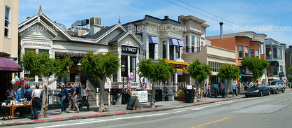 Union Street, Cow Hollow, Shops, Stores, shopping, Panorama