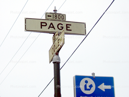 Haight Ashbury, Page Cole, street sign