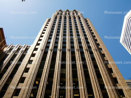 Shell Building, 100 Bush Street, Financial District, Downtown, Commercial Offices, Gothic - Art Deco, June 2005