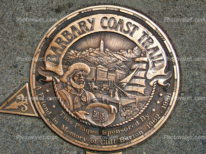 Barbary Coast Trail, Medallion, June 2005