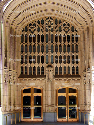 Russ Building, Commercial Offices, Gothic - Art Deco, Downtown, arch, Door, Doorway, Entrance, Entry Way, Entryway, Financial District, June 2005