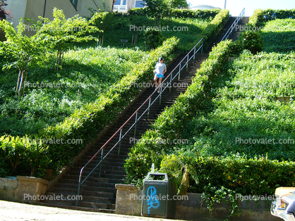 Pacific Heights, stairs, steps, Pacific-Heights, detail, June 2005