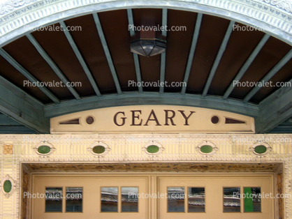 Geary Street Theatre, building, detail, June 2005