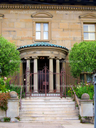 Pacific-Heights, building, detail, gate, entryway, entrance